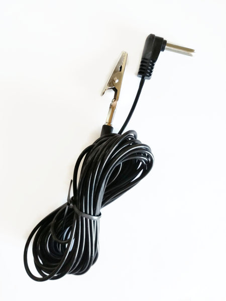 20 Foot Grounding Cable for grounding or earth connection, EMF Radiation Fabrics, WIFI Radiation Protection. Just Clip it and Plug into Your Outlet Ground